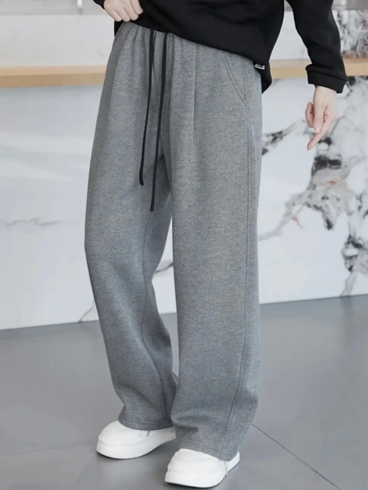 

Мужские зимние повседневные брюки Faion Thiened Fce на подкладке с прямыми штанинами, роскошные спортивные штаны Street Sle Spor, удобные дышащие...