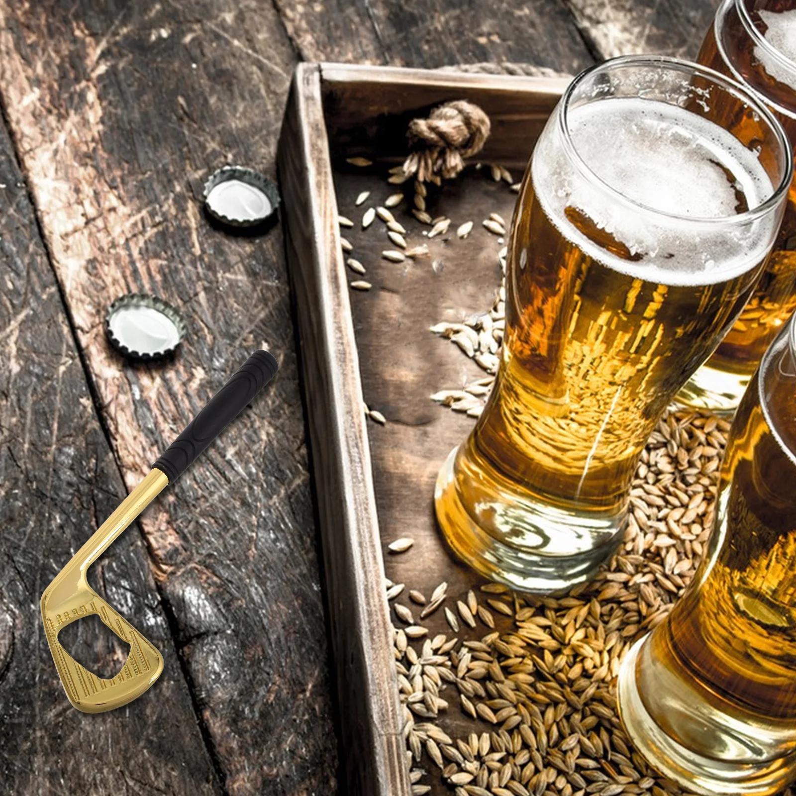 

Zinc Alloy Golf Club Bottle Opener Creative Metal Beer Cap Opener Portable Fun Party Outdoor Cooler Accessory Golf Party Decor