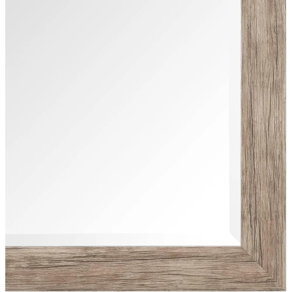 Miroir de Sol Rustique en IQUE mirror Naturel, 66x32 Pouces, pour Salon, Chambre à Coucher, fur sing sur Pied