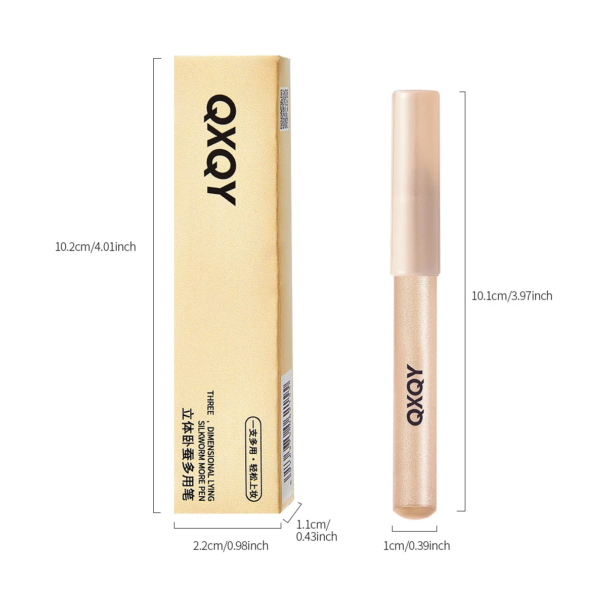 QXQY 3D Under-Eye Highlighter Pen Waterproof Smudge Resistant Long-Lasting Multi-Use Eye Liner Brightening view 6