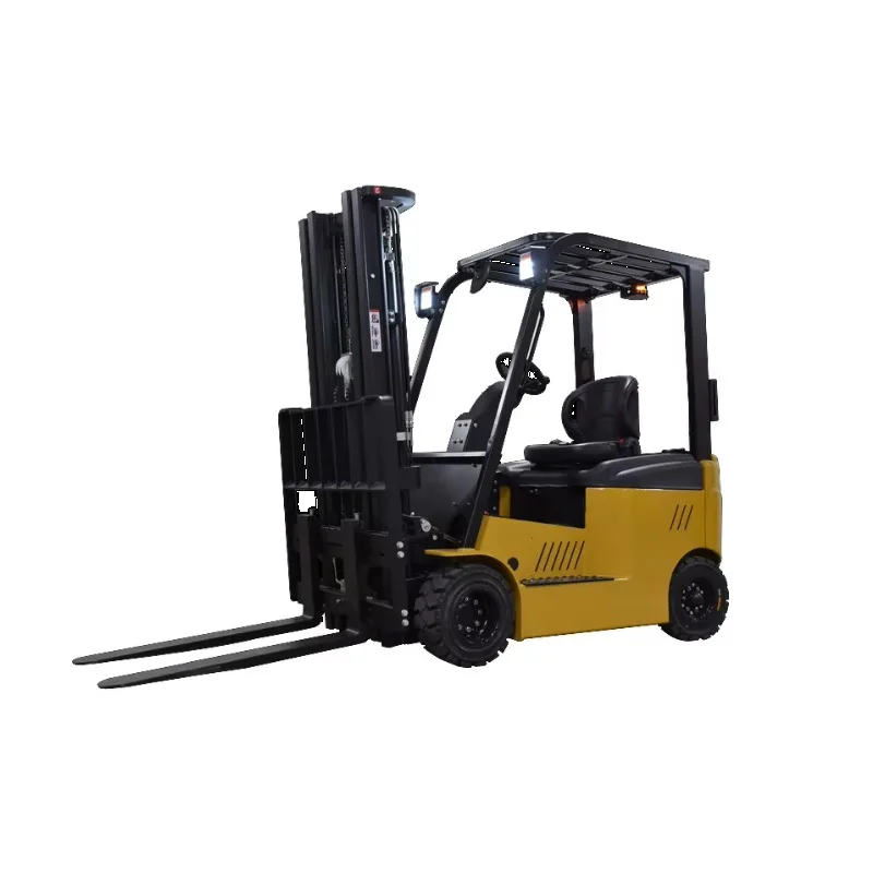 1 Ton Lead Acid Battery 4 Wheel Full Electric Forklift Stable Hydraulic Quiet Logistics Handling Lift Truck