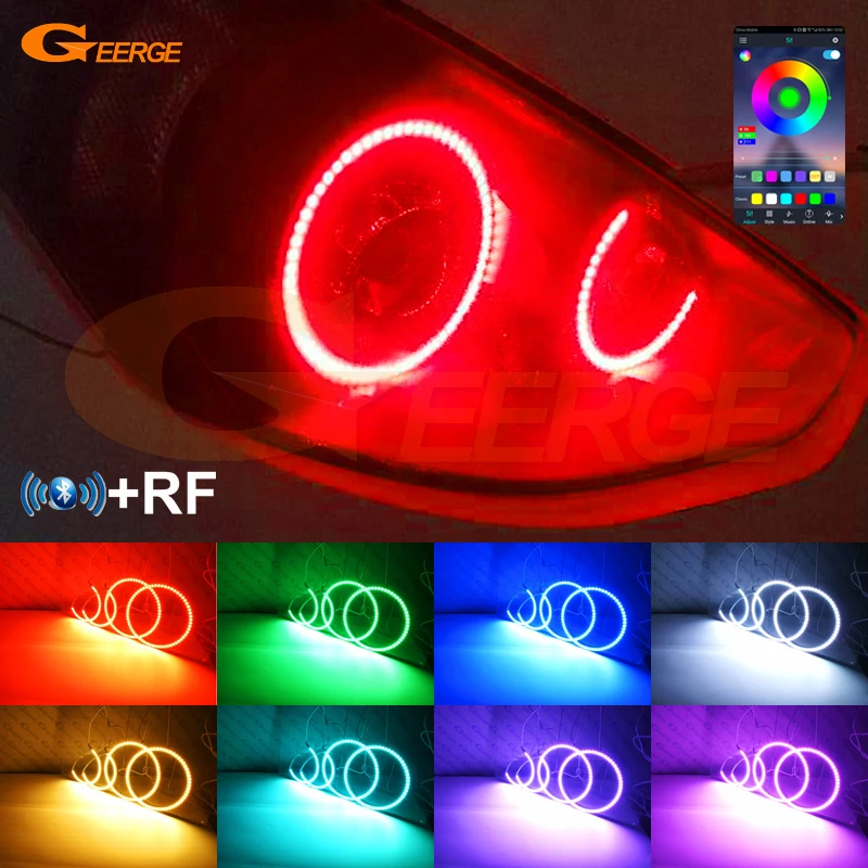 

For Toyota Caldina T24 Pre Facelift 2002 2003 2004 Bluetooth App Multi-Color Ultra Bright RGB LED Angel Eyes Kit Halo Rings