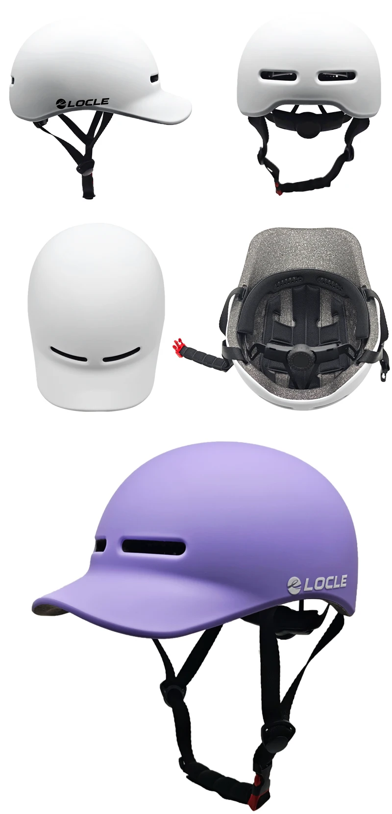 LOCLE Ultraleichter Fahrradhelm im Kappenstil mit Sonnenblende für Herren und Damen, In-Mold-Mountainbike-MTB-Fahrradhelm – Detail 14