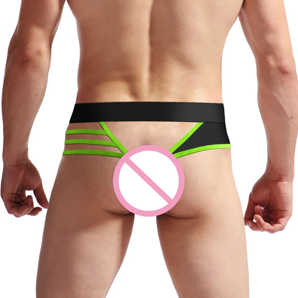 Tanga Sexy de tiro bajo para hombre, suspensorio, lencería cómoda, calzoncillos recortados, traje de baño de moda, bragas eróticas