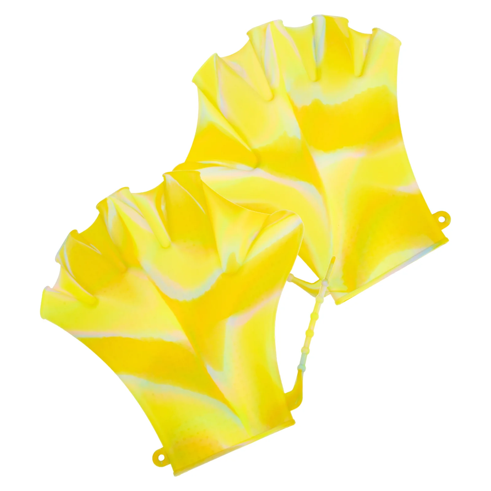 

Silicone Webbing Gloves Swim Paddles PairAdjustable Diving Water Fitness Class Swimming Activity Protection Gloves