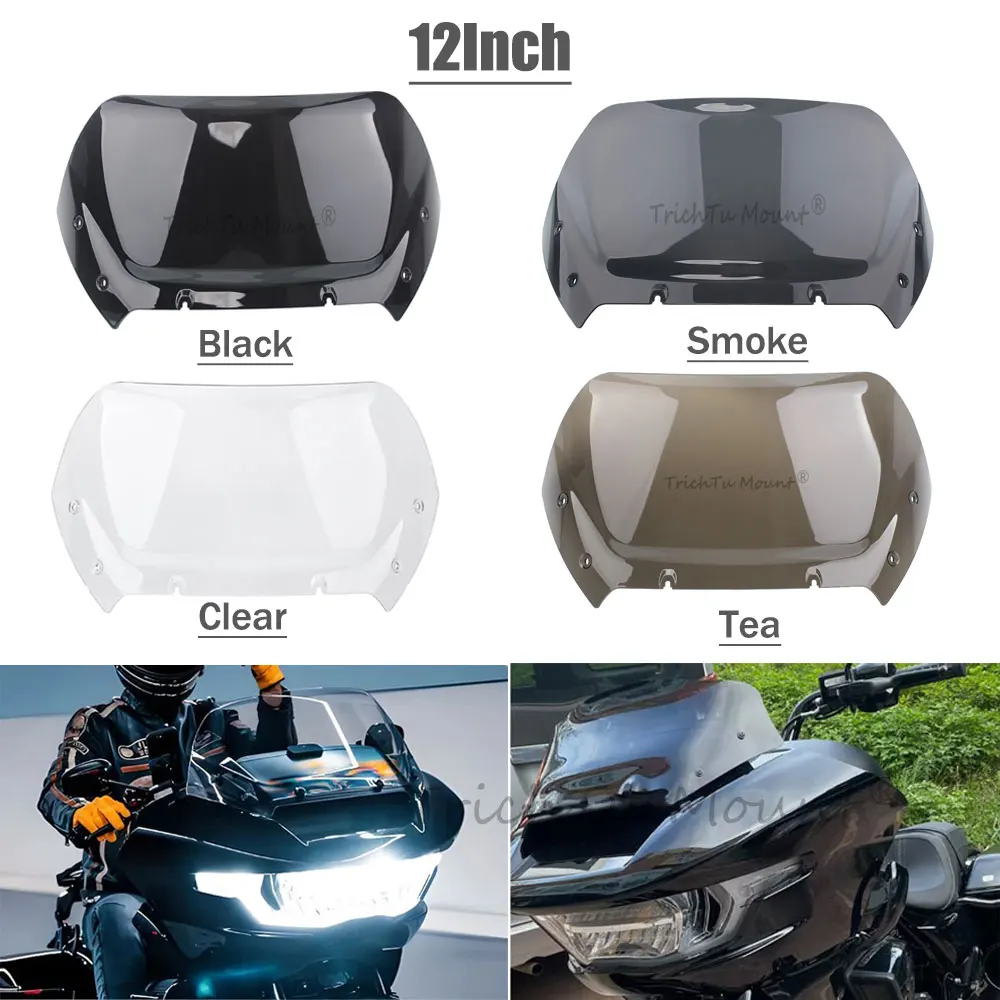 

12 "обтекатель мотоцикла, ветровой дефлектор, лобовое стекло для Harley Road Glide CVO ST FLTRX FLTRXSE FLTRXSTSE 2023+, аксессуар