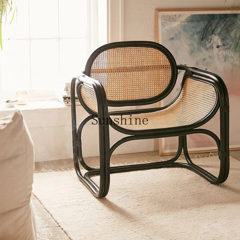 

Rattan chair natural balcony single sofa indoor home leisure art Japanese