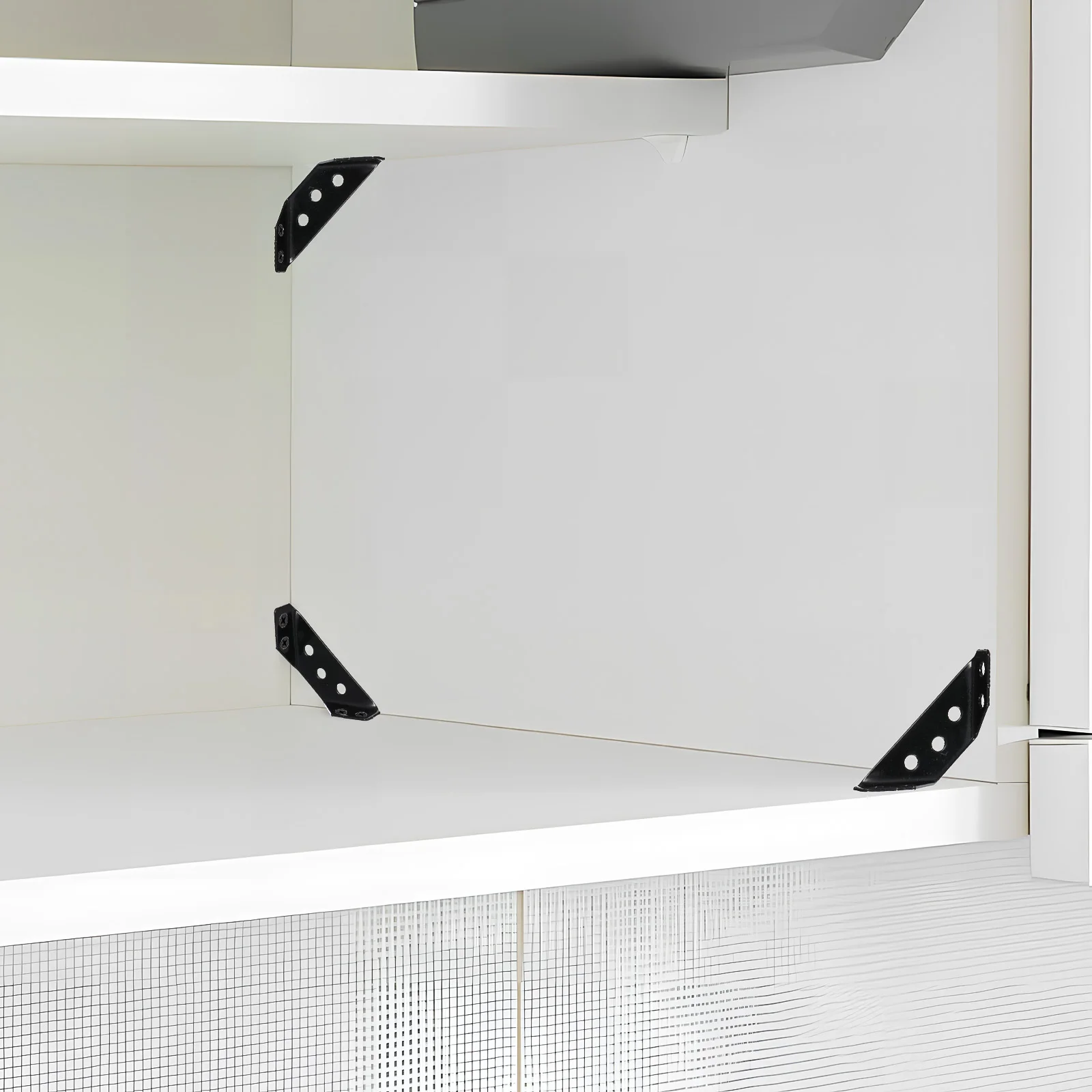 

1Set Stainless Steel Corner Brackets Furniture Angle Connectors Shelf Brace Cabinet Corner Brackets Robust Support