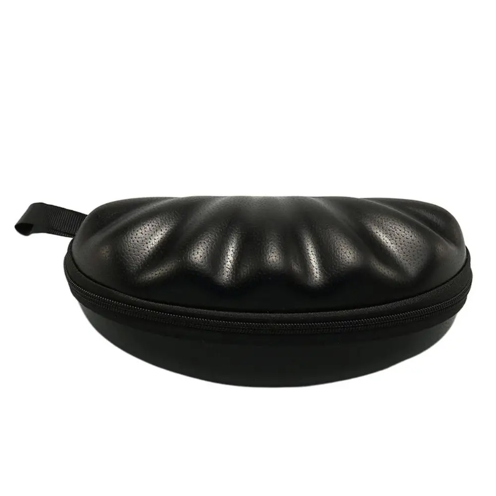 

Fashion Shell Shape Sun Glasses Box Zipper with Lanyard Cosmetic Bag Leather Portable Glasses Case Girl