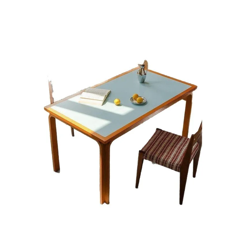 Home solid wood folding dining table, oval folding round table, small apartment c
