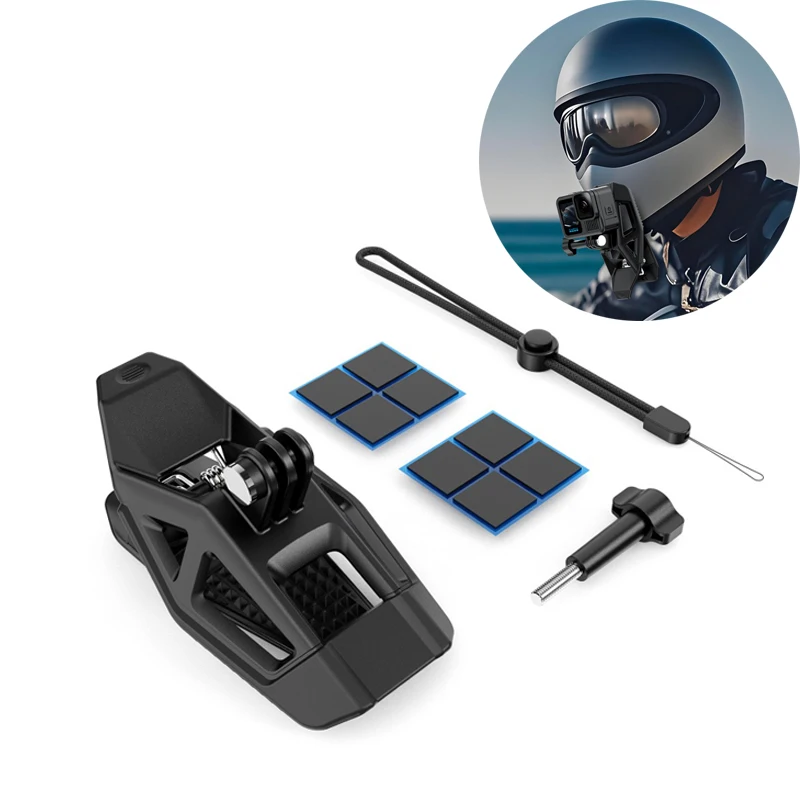 Крепление на подбородок для GoPro 13/12, мотоциклетный кронштейн для DJI Osmo Action 5 Pro/Action 6/4/3, Nano, Insta360, Sjcam и других аксессуаров