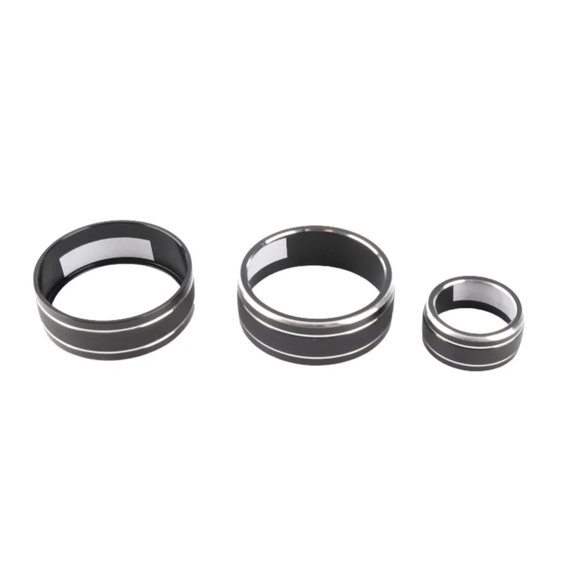 

3pcs Air Conditioning Knob Trims Rings Black Aluminum Alloy Decor Replacement For VEZEL XRV