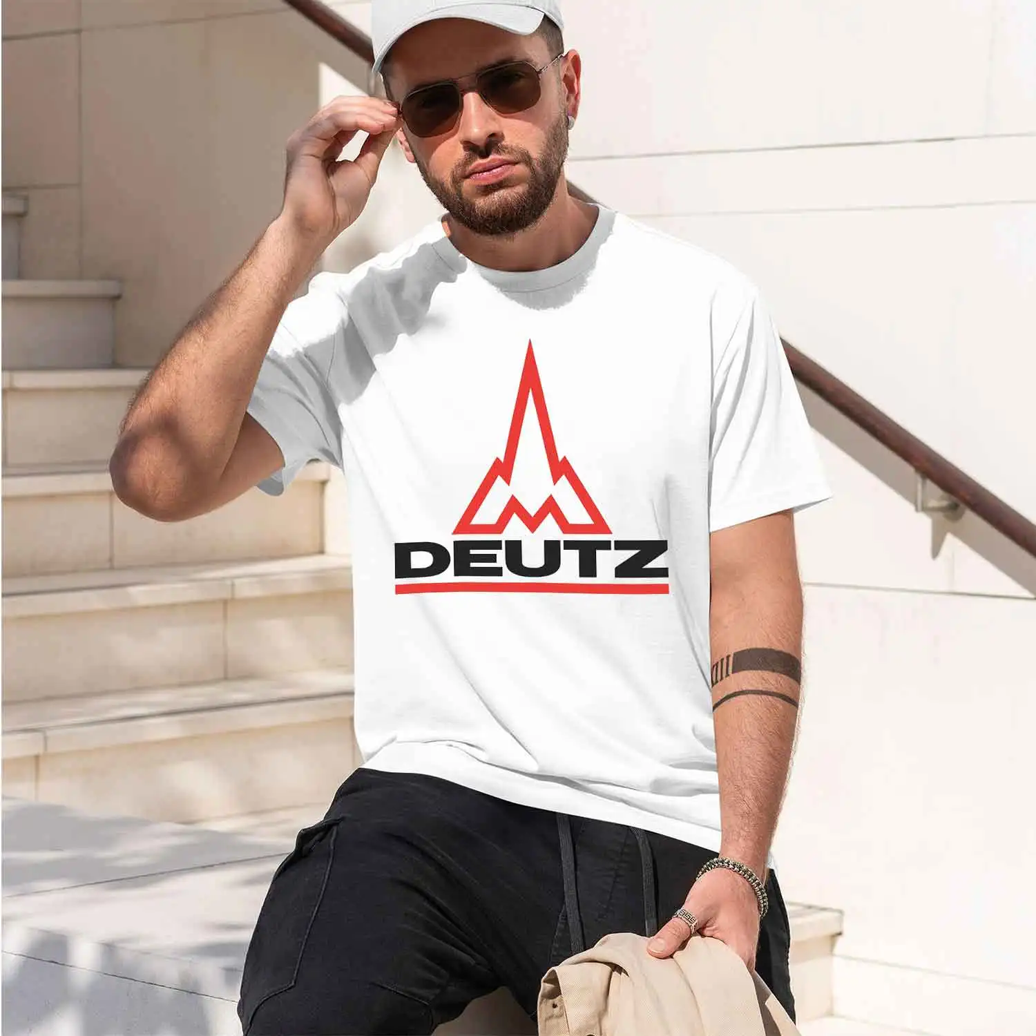 Deutz Bran of the World™ 2026 New Model Men’s Short-sleeve crewneck T-Shirt Classic Casual Multiple Colors and Sizes for Daily W