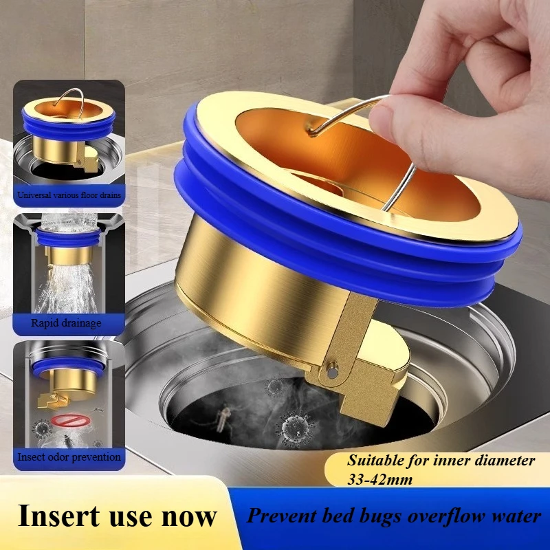 1PCS All-copper Shower Floor Drain Core Anti Odor and Insect Repellent Device Springboard Self Sealing Core Bathroom Accessories