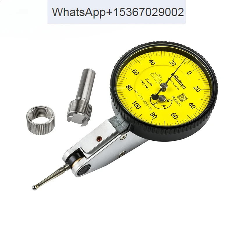 Indikator uji dial, Kisaran 0.6mm Wisuda 0.002mm 0-100-0513-425-10E