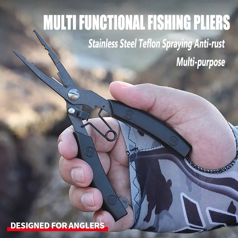 Fishing Pliers Stainless Steel 78g Split Ring Opener Braid Line Scissors Wire Cutter Multifunctional Fishing Tools Accessories