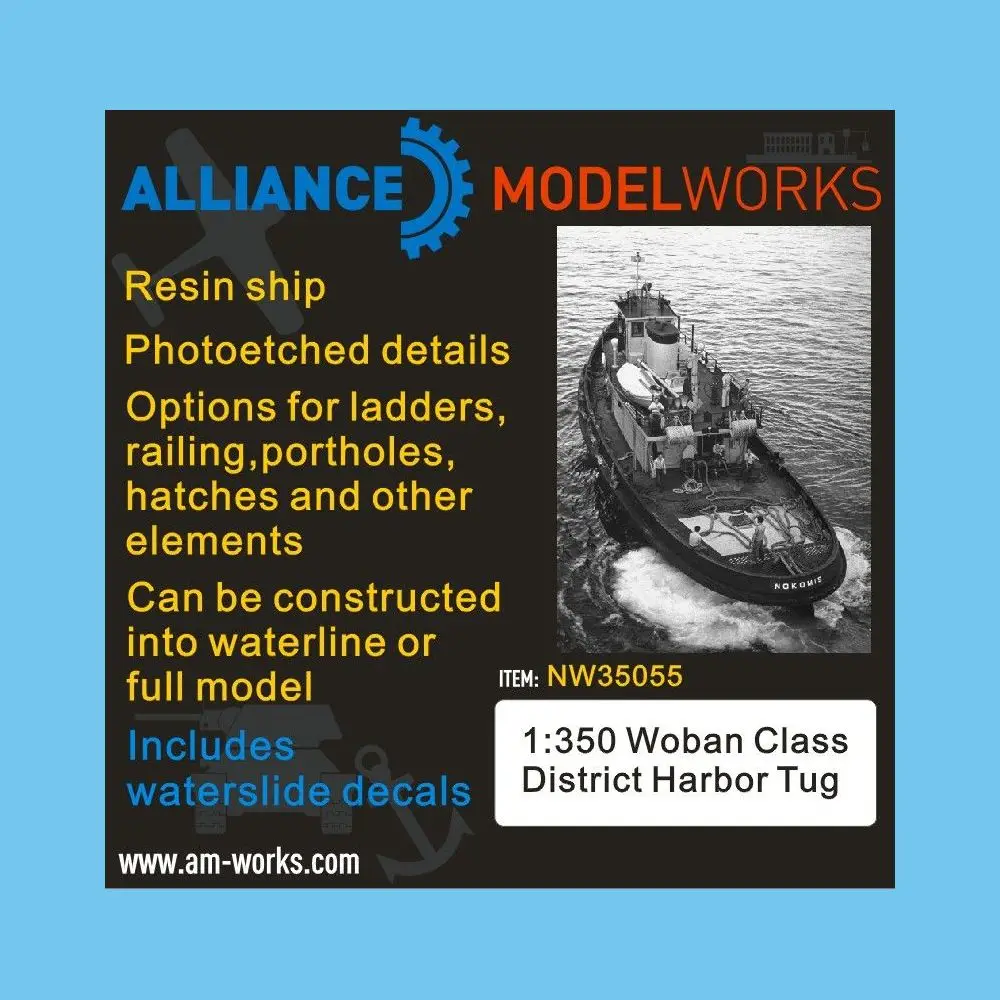 AM-WORKS NW35055 1/350 قارب Woban Class District Harbour Tug #1