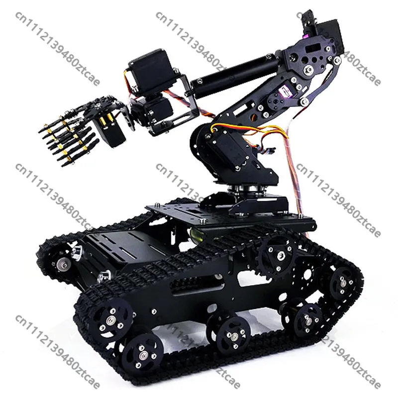 7 DOF Aluminum Robotic Arm Tracked Car, Robot Model for Maker Education