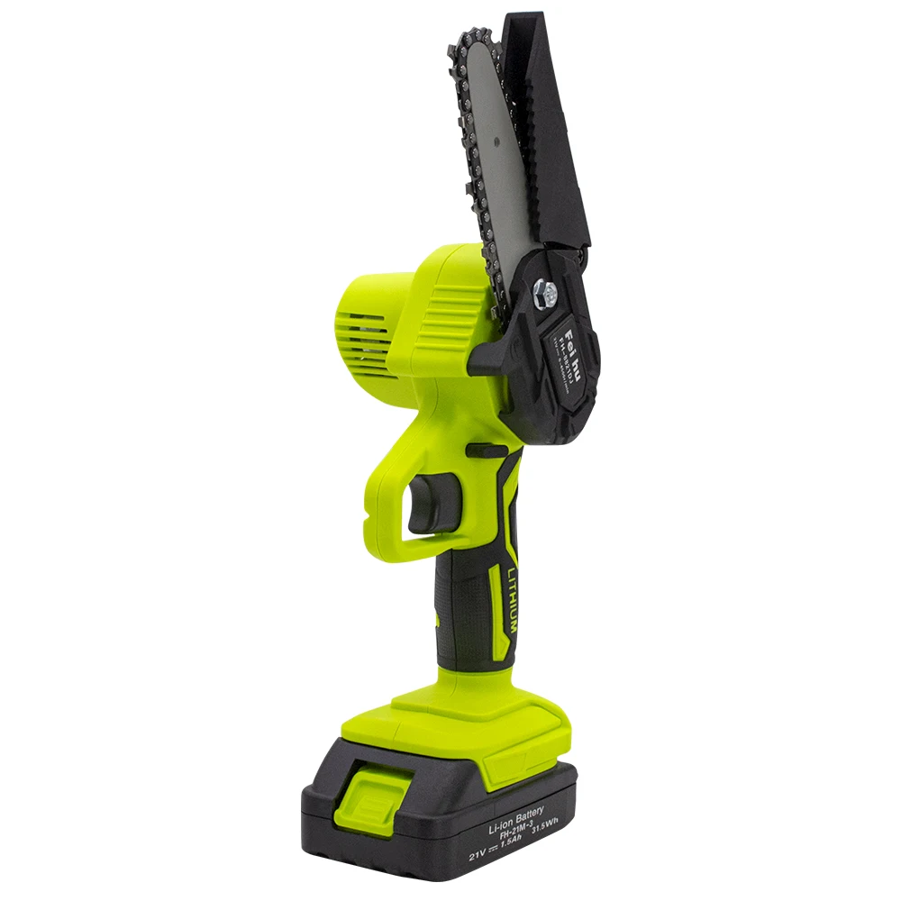 

21V 1500mAh Portable Mini Chain Saw, 4 Inch Cordless Single Hand Chainsaw for wood logging