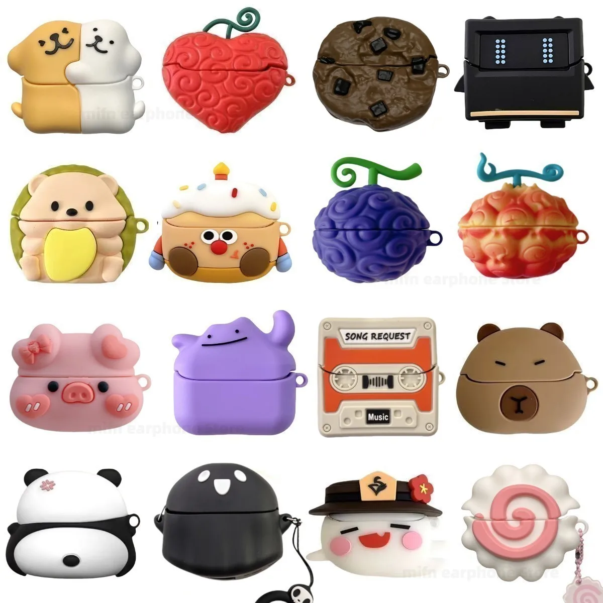 New Cute Cartoon Silicone Case For Airpods 4 Generation Case Funny Creative Design Protective Headphone Case For Airpods 4(2024)