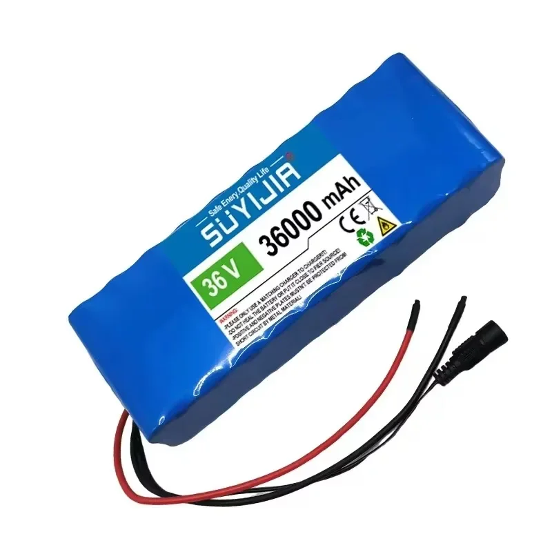 10S2P 18650 36000mAh بطارية ليثيوم أيون قابلة للشحن 36 فولت حزمة للدراجات الكهربائية سكوتر كرسي متحرك المدمج في BMS + شاحن 42 فولت 2A