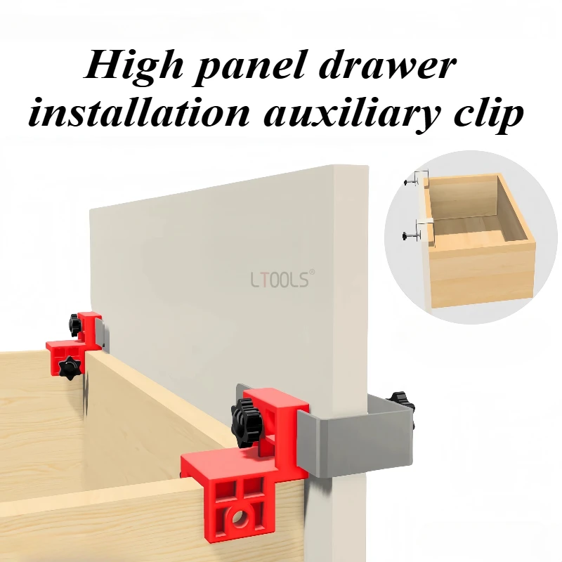 

Professional High Panel Drawer Panel Installation Adjustable Clamp No Handle Needed Drawer Mount Positioning Clip Carpenter Tool