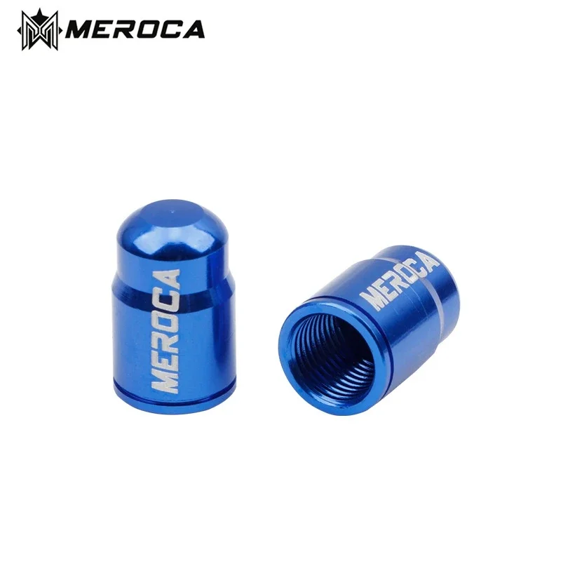 

MEROCA 2 Pcs Aluminum Alloy Road Bicycle Tire Valve Cap Iamok MTB Bike Schrader/Presta Valves Dust Cover Cycling Accessories