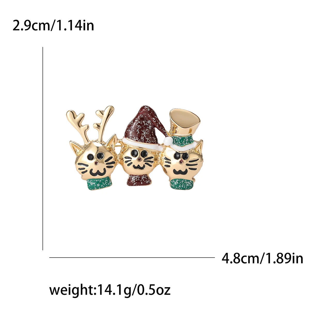 العصرية عيد الميلاد ثلاثة هريرة دبابيس للنساء للجنسين الحيوان دبابيس مأدبة اكسسوارات الحفلات الهدايا #4