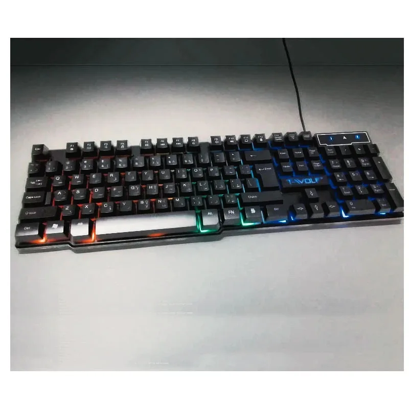 New T-WOLF Thunderwolf T20 Game Keyboard Wired Luminous General English Version