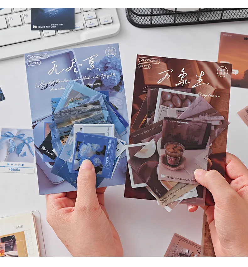 

4 Styles Korean INS-Style Sticker Pack | Scrapbooking Materials, Photo Album & DIY Decorative Stickers（Sticker Spark）