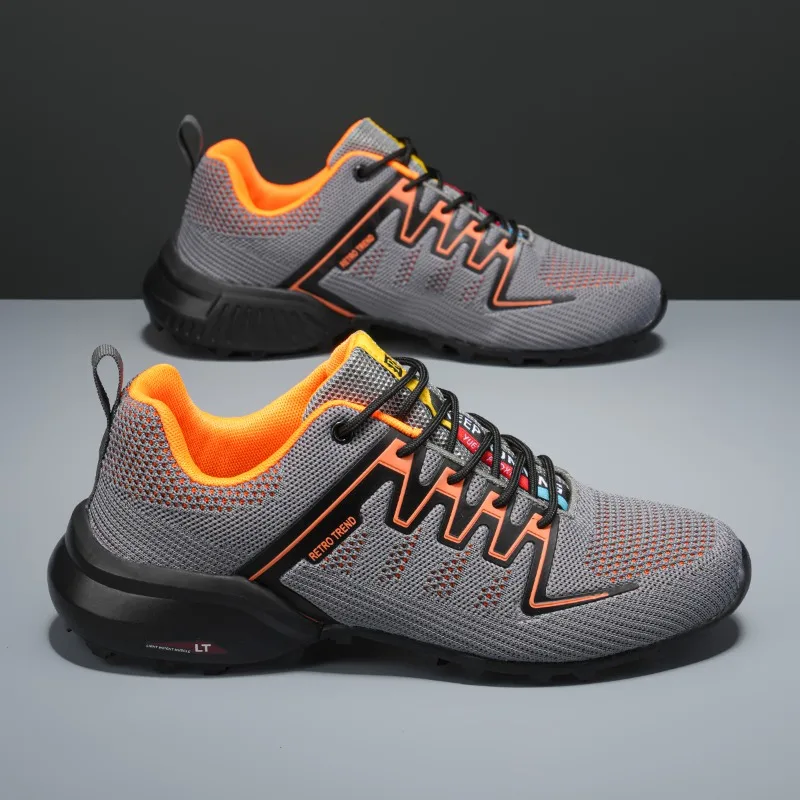 

Fashion Simple Men Mesh Sport Sneakers High Air Permeability Wear Resistant Bottom Daily Leisure Running Walking Shoes
