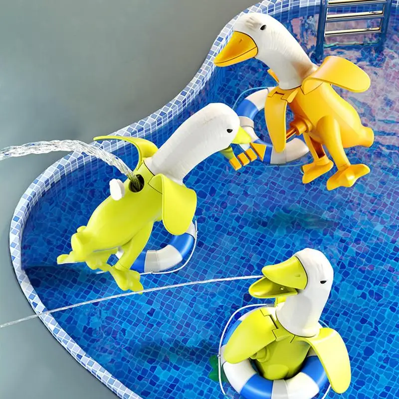 Squirter de agua para niños pequeños, pato plátano, playa, remojo de agua, juguetes de chorro ergonómicos portátiles para piscina, actividades al aire libre
