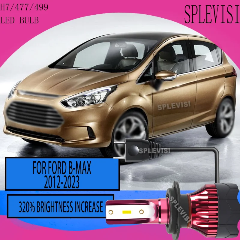 Easy Plug & Play Car Light LED 499 Low beam Quick Start White Light CSP For Ford B-Max 2012 2013 2014 2015 2016 2017 2018-2023