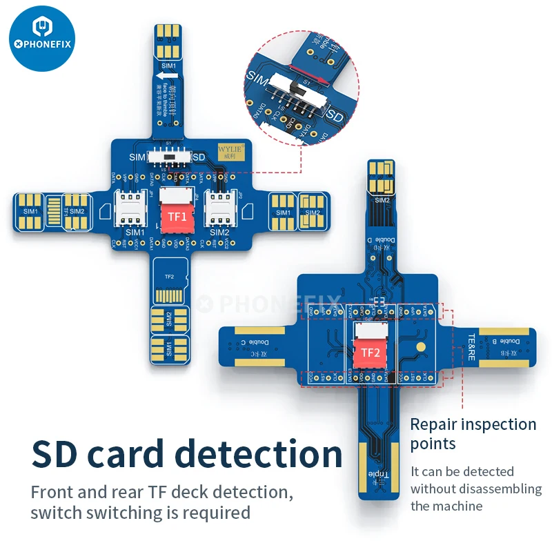Wylie Universal Smartphone Signal Test Board for IPhone Dual-SIM Series Android Huawei Cellphone Signal Repair Testing Recycling