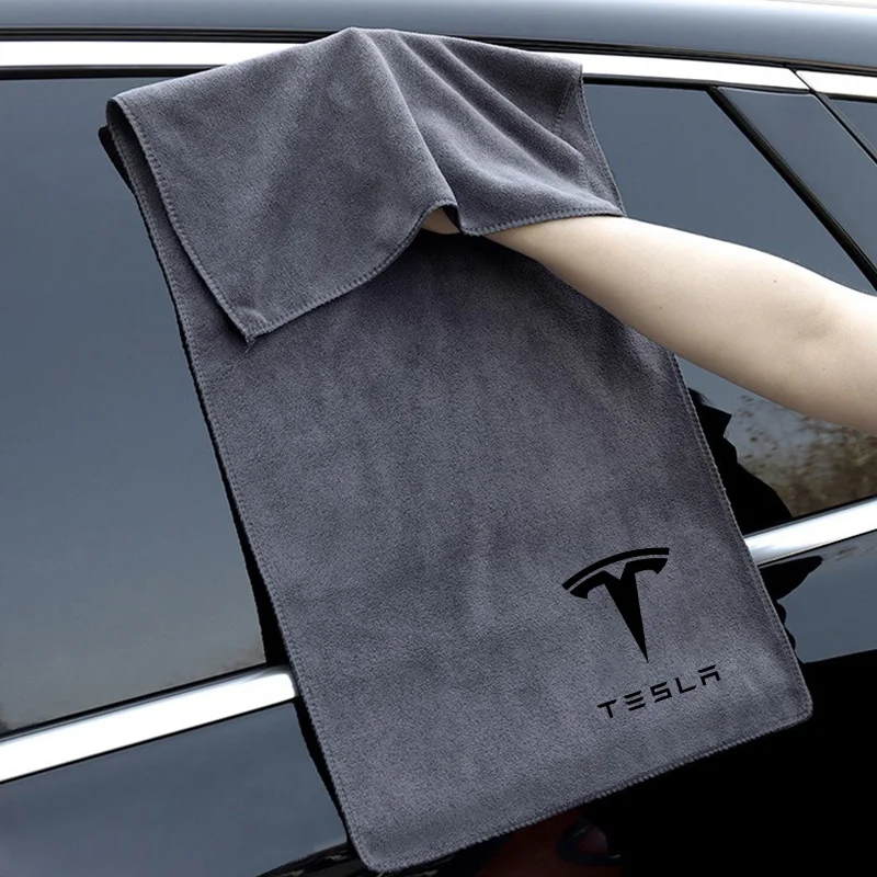 

For Tesla Model Y Juniper Model 3 Model S Model X Cybertruck Microfiber Car Wash Towel Cleaning Drying Cloth Auto Accessories