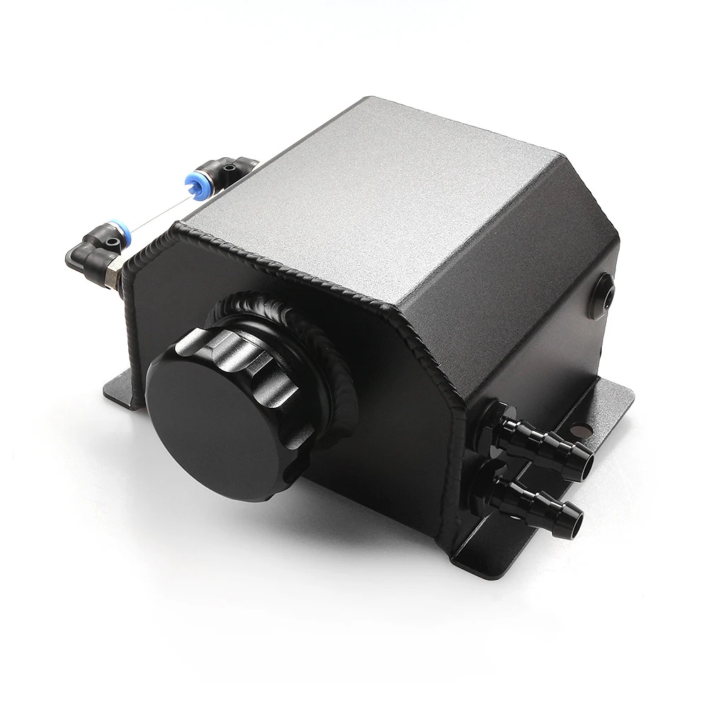 1L/2L Aluminium Auto Kühlmittel Überlauf Expansion Tanks Öl Catch Can Reservoir Tanks Universal Öl Entlüftungs Tanks mit ablauf Stecker