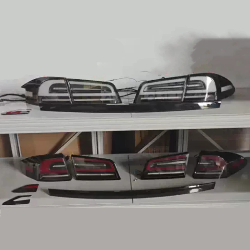 

Новый стиль заднего фонаря в сборе для Tesla Model S 2014-2025, модифицированный стоп-сигнал, указатель поворота, фонарь заднего хода, отделка задней двери