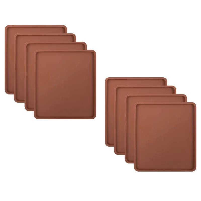 

8PCS Silicone Dehydrator Mats With Edge - Silicone Sheets Compatible , Nonstick Silicone Tray Liner, High Temperature-B51B