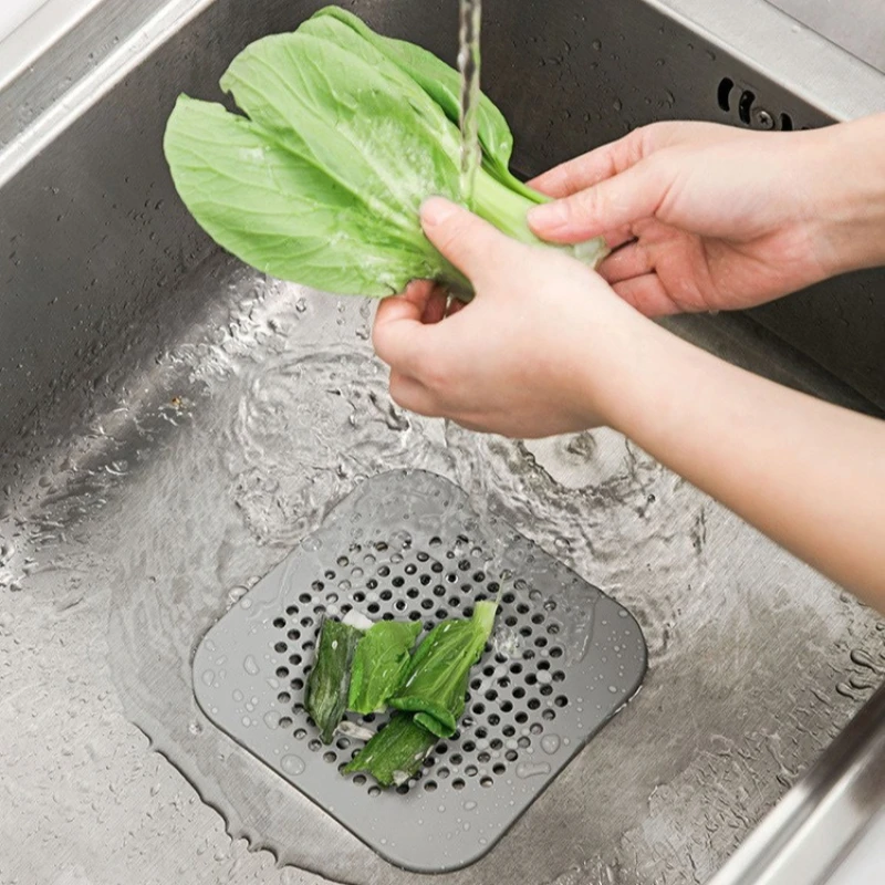 Anti Clogging Silicone Floor Drain Cover for Sink Bathroom Drainage Outlet Hair Anti Clogging Filter SCR High Quality Durable