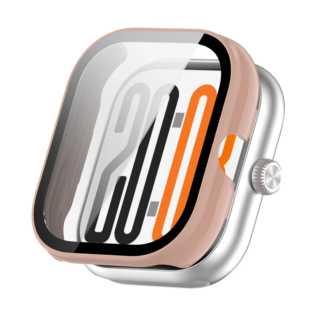 

For Honor Watch X5 Watch Case ENKAY HAT PRINCE Rubberized Hard PC Cover with Tempered Glass - Pink