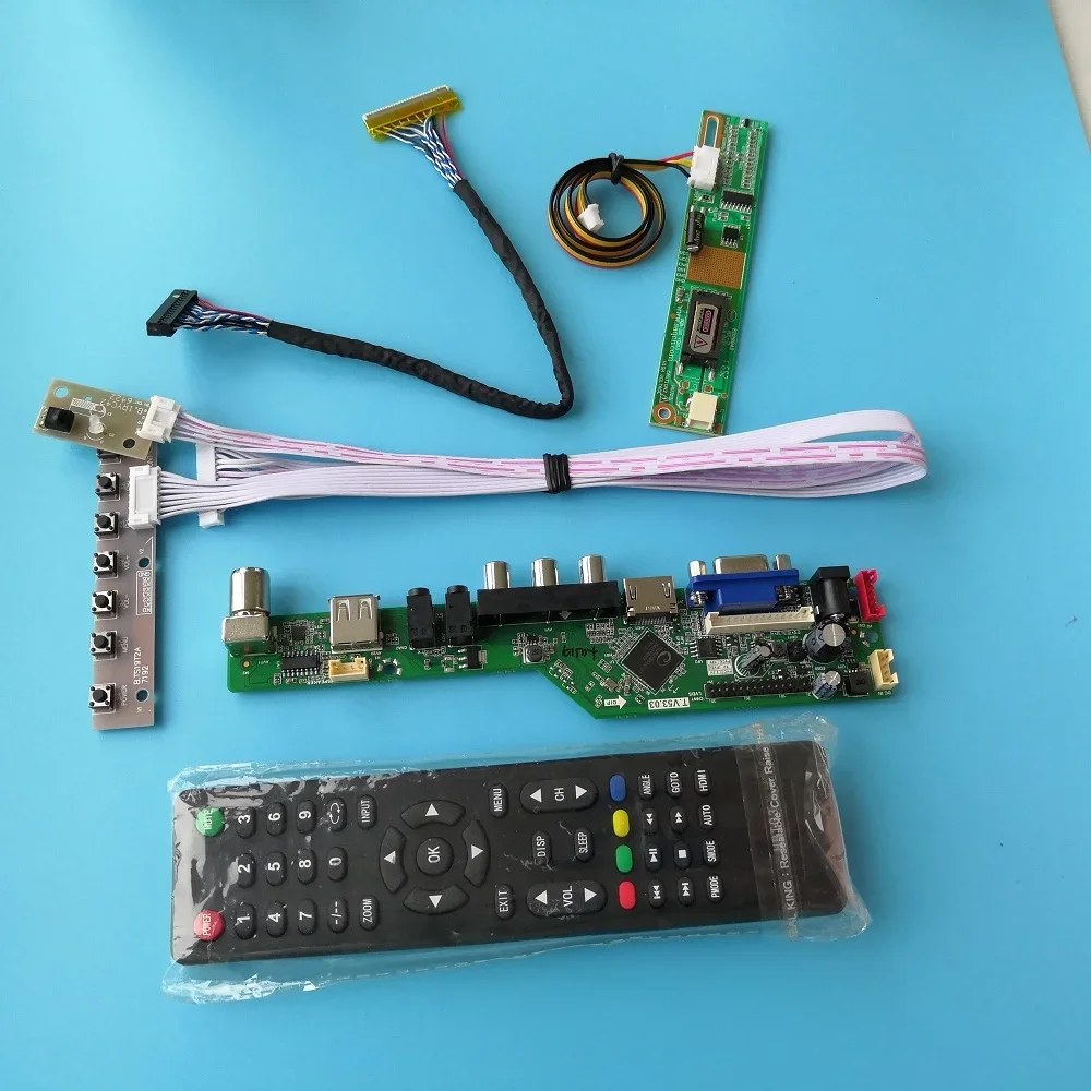 for B141EW04 V6 Interface Module 1280X800 USB Controller Board AV Digital Signal 30pin Resolution TV VGA  1 lamps 14.1