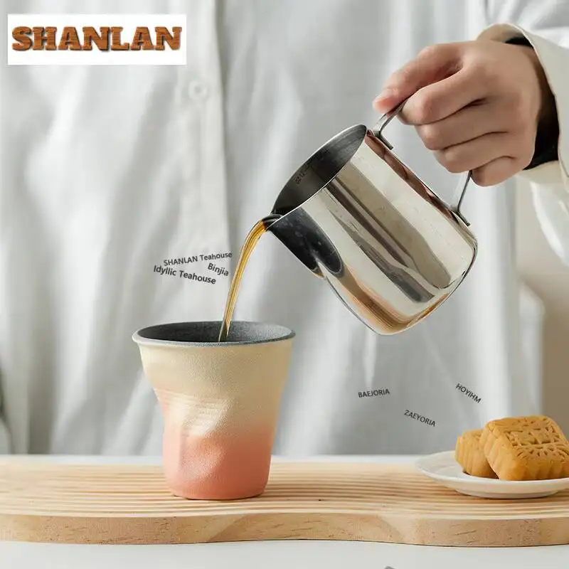 Hand Pleated Gradual Change Teacup Retro Tea Bowl Set Of Cups Tea-tasting Smelling Cup Jianzhan Master Cups Household Teaware