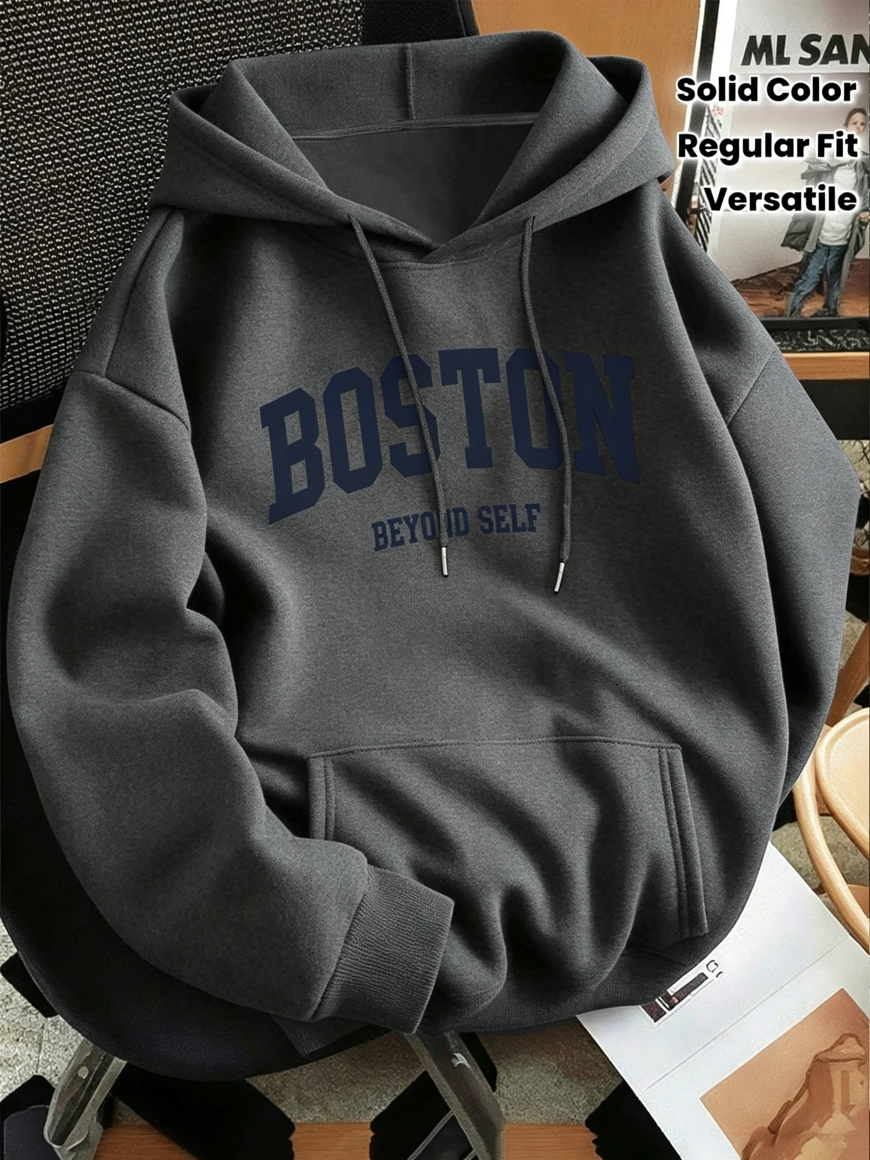 Unisex 2026 Frühling Herbst Grafik-Print Hoodie Pullover Dünner Lockerer Vielseitiger Lässiger Sweatshirt, Mehrere Farben Verfügbar – Detail 8