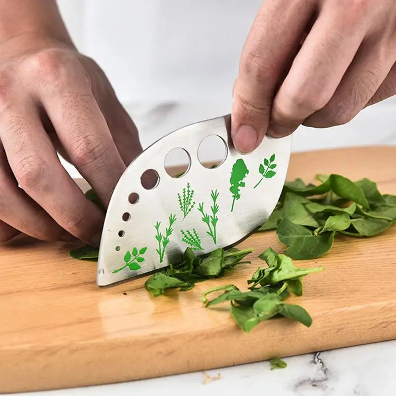 Leaves Stripping Tool Stainless Steel Rosemary Stripper With 9 Holes Portable Kitchen Gadgets Multi-Purpose For Cutting And