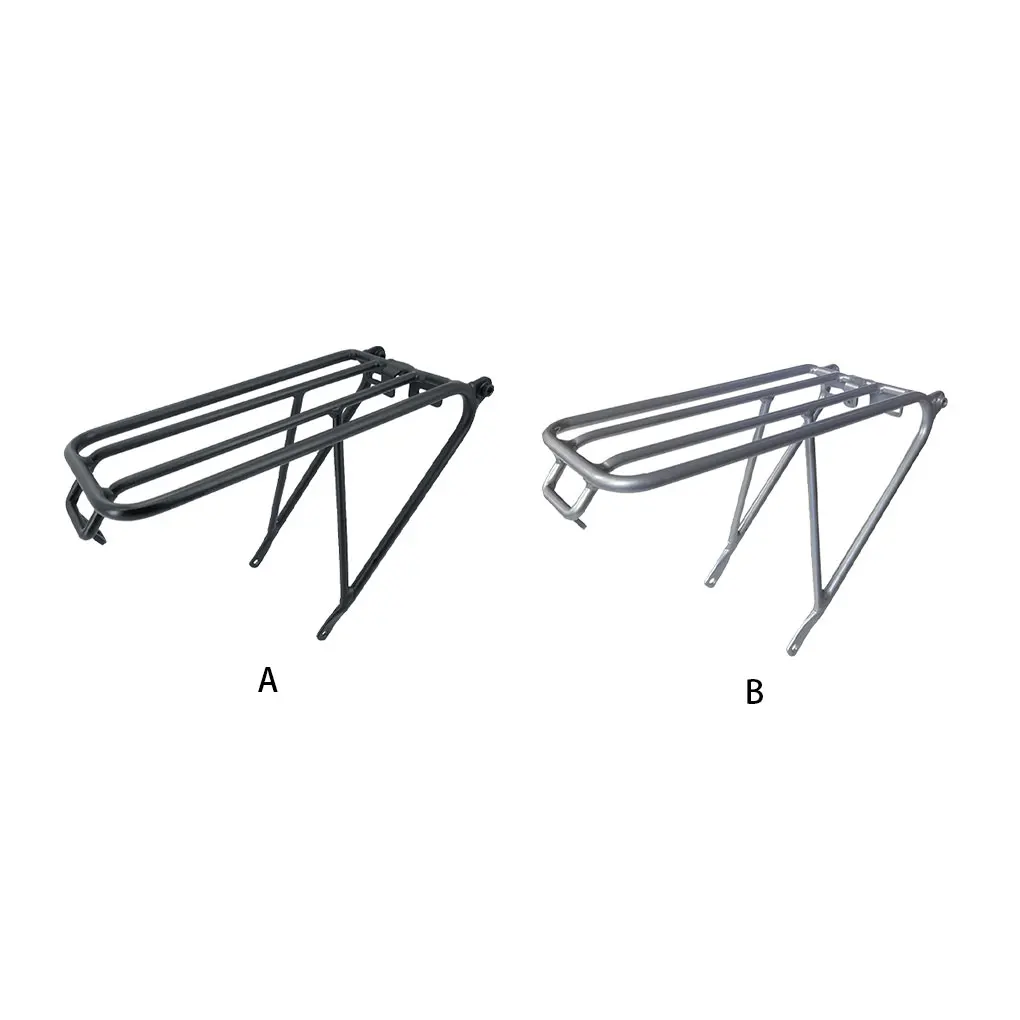 Alloy Folded Bike Rear Rack Portable Washable Schoolbag Luggage Carrier Outdoor Holder Replacement for Brompton Silver