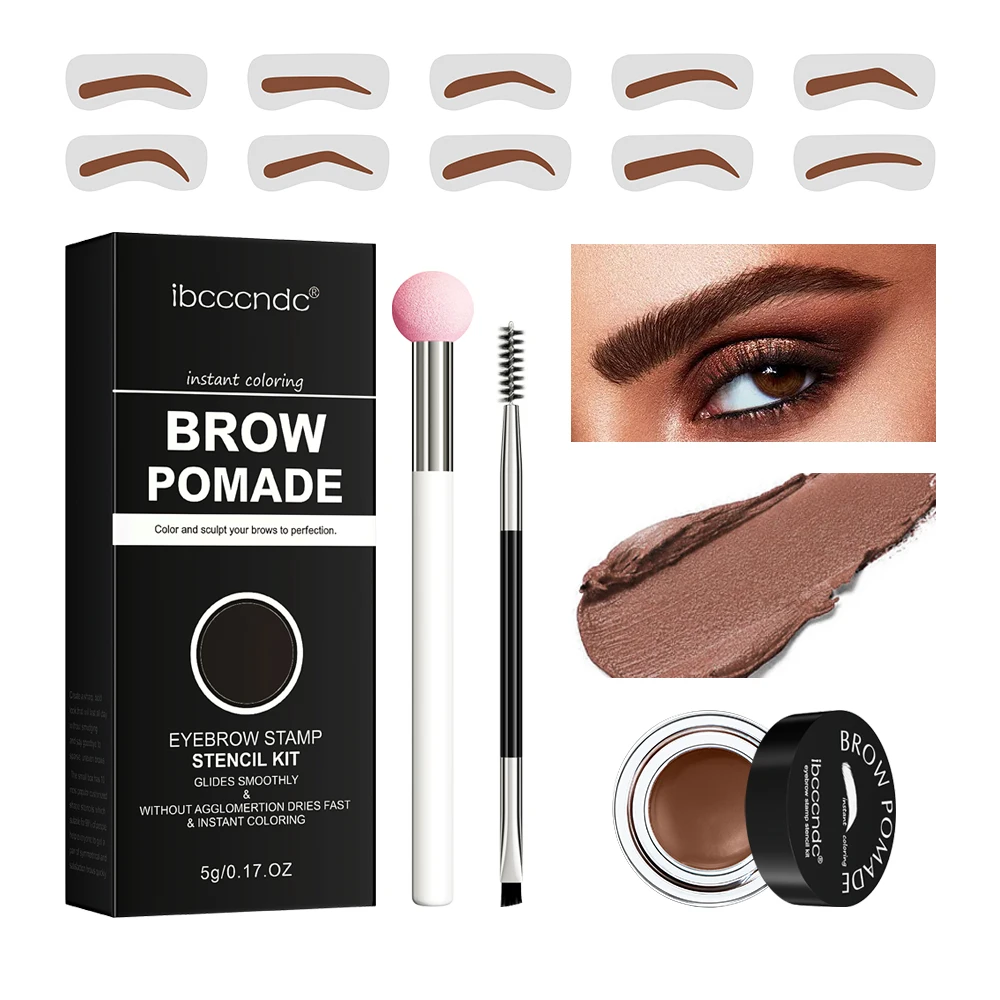 

5 Color Eyebrow Tint Makeup Waterproof Eyebrow Pomade Gel Enhancer Cosmetic Eye Makeup Eye Brow Cream with Brush Professional