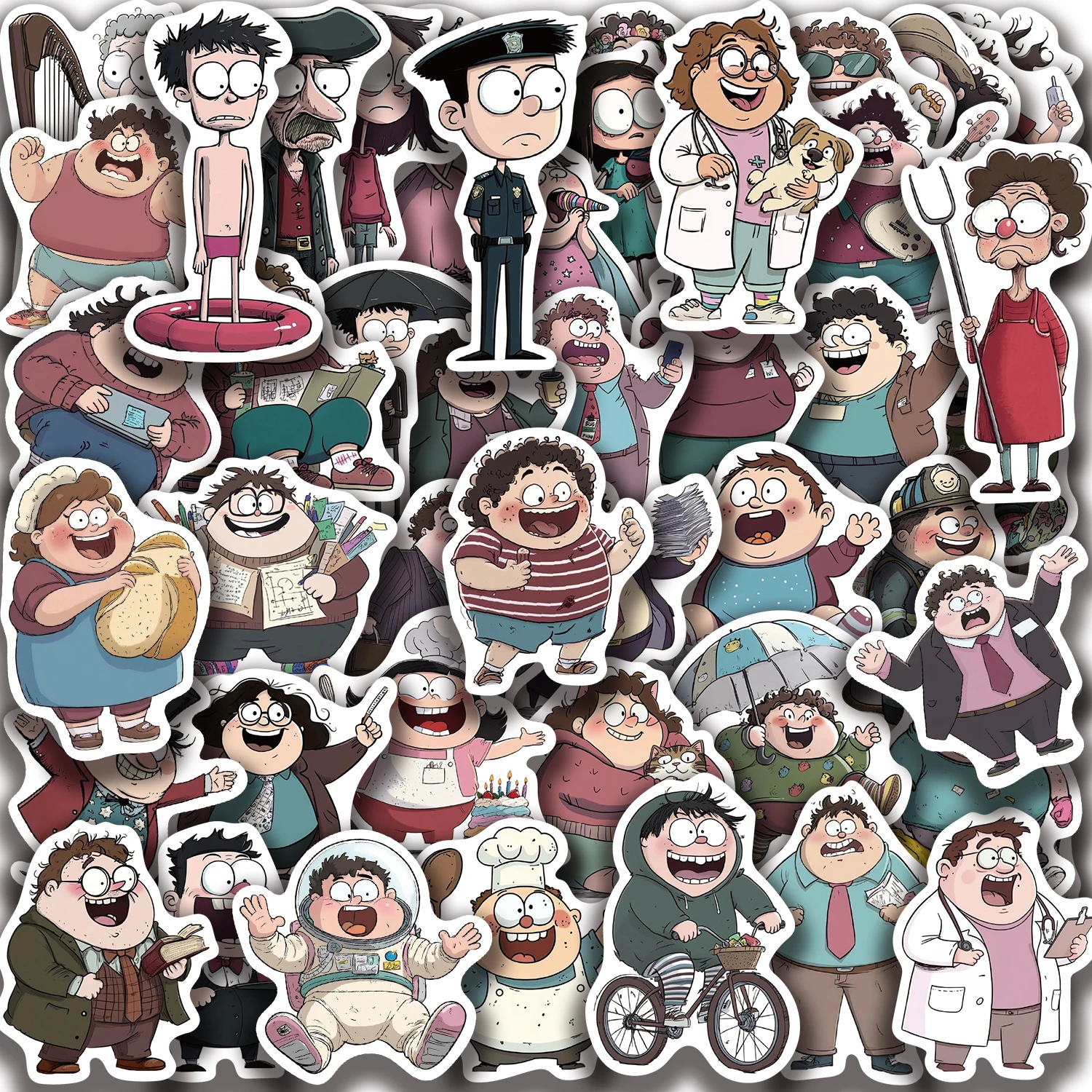 50 قطعة من ملصقات الرسوم المتحركة ذات الطابع الكرتوني لأكواب وأجهزة الكمبيوتر المحمولة والهواتف المحمولة وحقائب السفر #2