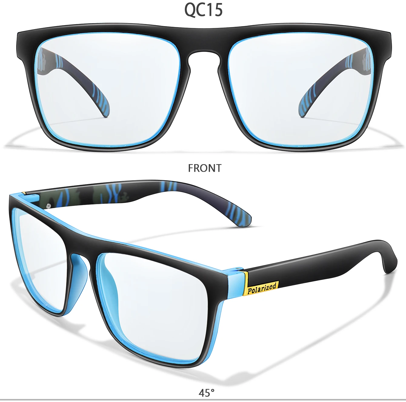 Photochrome Fahrrad-Sonnenbrille für Damen und Herren, quadratische Brille, Outdoor-Sport, Laufen, Wandern, Baseball – Detail 6