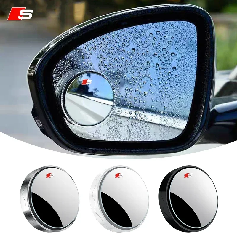 Espejo retrovisor de punto ciego para coche, espejo redondo pequeño ajustable de gran angular para Audi S A4 B5 B6 A3 8P 8V 8L A5 A6 C6 C5 A1 A7 A8 TT