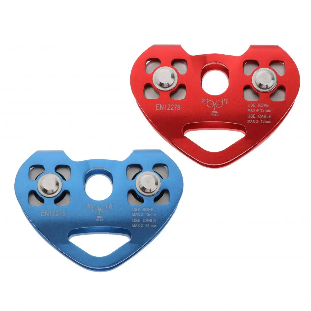 Carrinho de Roldanas Duplas para Tirolesa de Escalada 30KN - Tandem de Velocidade para Tirolesa